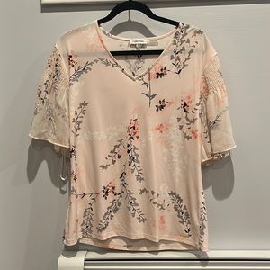 Pink floral Calvin Klein blouse